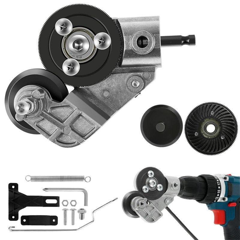 Electric Drill Plate Cutter Attachment, 2025 Upgraded Metal Sheet Cutter