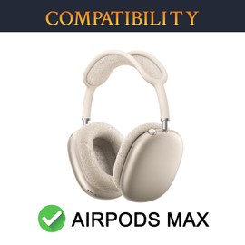 SOULWIT Replacement Earpads for Airpods Max Over-Ear Headphones, Ear Pads Cushions with Durable Mesh Fabric, Softer Foam - Starlight