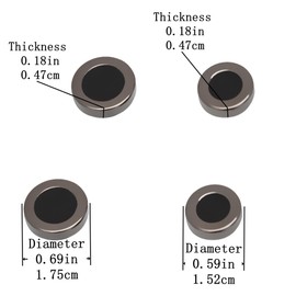 OoSsSoO 4cps Button cover Mens shirt Button covers Enamel craft Used for Formal Business Wedding Tuxedo Shirt cuffs buttons (C Black Grey black)