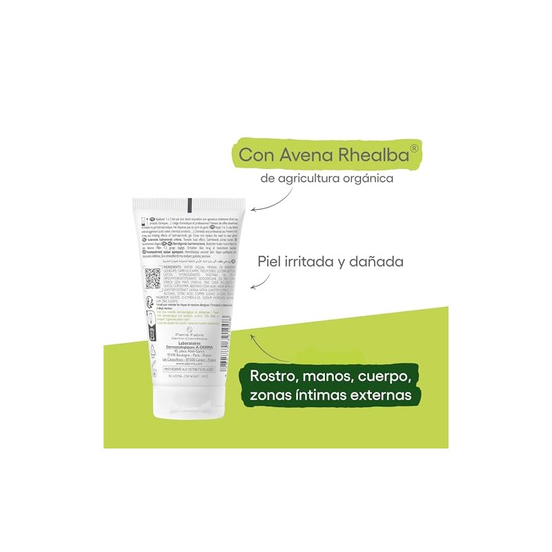 A-DERMA Dermalibour+ Crema Corporal Barrera Protectora Piel Seca, 50 ml