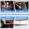 3/8” Air Tank Drain Valve Plug with 60” Cable, Dazakoot
