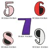 Numbers 10 Pieces 0-9 Mixed Colors Iron On Clothes Applique
