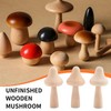 Yocdunm 10 Pieces Big Sizes Unfinished Wooden Mushroom Unpainted Wooden