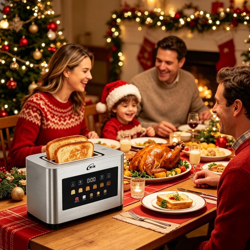 KOK 2 Slice Touch Screen Toaster, Stainless Steel Smart Toaster