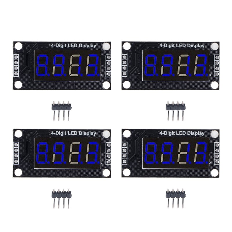 4 Sets Digital Tube Display Module LED 4 Digit 7