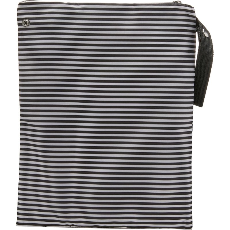 Skip Hop Bolsa Impermeable Húmeda-Seca, Raya Blanco Y Negro