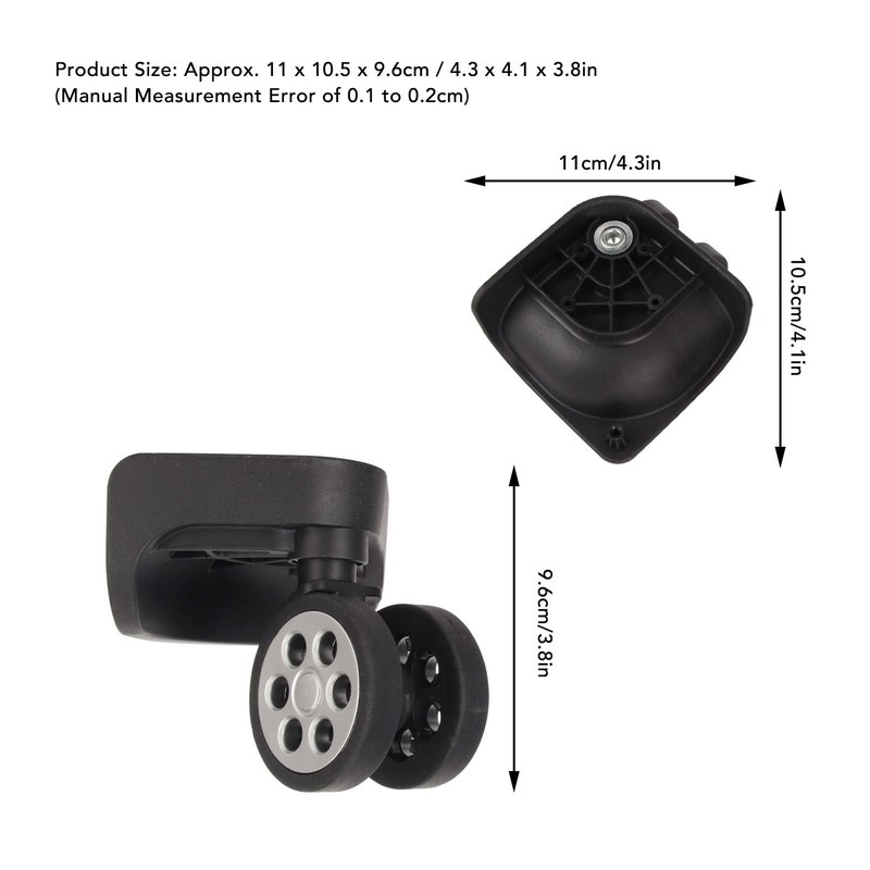 Replacement Luggage Wheels, Universal Luggage Wheels Quiet Operation 360 Degree