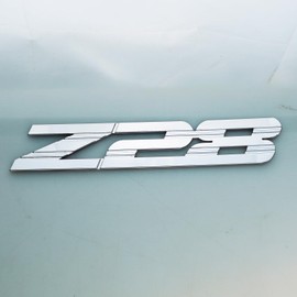 1Pc 1993-2002 Camaro Front Fender Z28 Emblem 3D Badge Nameplate Letter Sticker 10139552 Replacement for Z28 (Chrome)