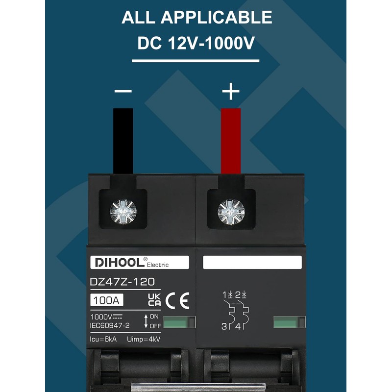 DC Isolator Switch 1000VDC Solar PV Circuit Breaker Photovoltaic Circuit