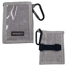 Mashalo MP-101 II Gray Pass Case, Small Purse, Coin Purse, Lift Ticket Holder, Masharo