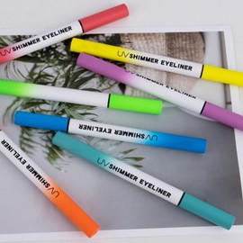 Colorful Liquid Eyeliners - Glow in the Dark Face Paint for Kids,High Pigmented Gel Makeup Pen Shining Natural Eye Liner for Everyday Women Party Girls Dance Night