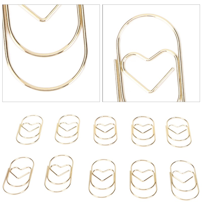 Paper Clips Prevent Slip Rust Proof Love Heart Shaped Decorative