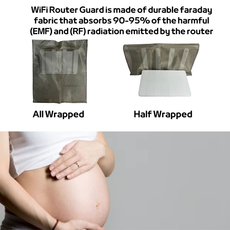 Faraday Copper Fabric WiFi Router Cover Faraday Cage Blocking EMF