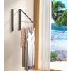 Dr.DJ Clothes Drying Rack Wall Mounted, Retractable & Foldable Clothes