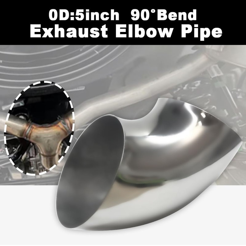 Gorniloxam OD 5 Inch 90 degree exhaust elbow Pipe SS304