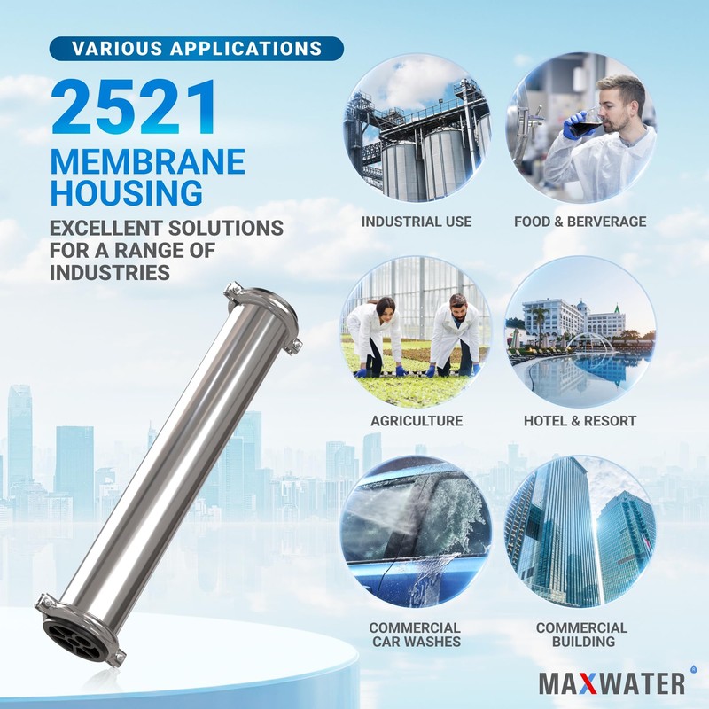 Max Water 2.5 x 21 RO Membrane Housing, Heavy Duty