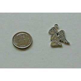 Unbranded Praying Angel Ornaments Charms Pendants Mini Christmas 1" - 10 Metal, 2 Sided