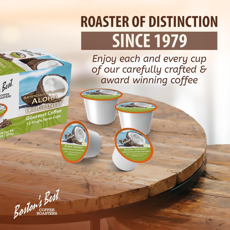 Boston’s Best - Aloha Coconut Medium Roast Gourmet Delicious Flavored