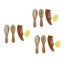 VICASKY 3sets Boy Girl Bathing Soft Bristle Hair Brush and Bathing Tools for Newborns Gentle Scalp Care and Hygiene for Home and Travel Use