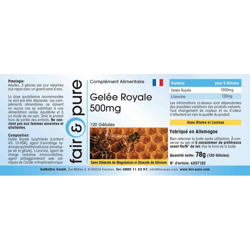 Fair & Pure® - Royal Jelly 500 mg - 120