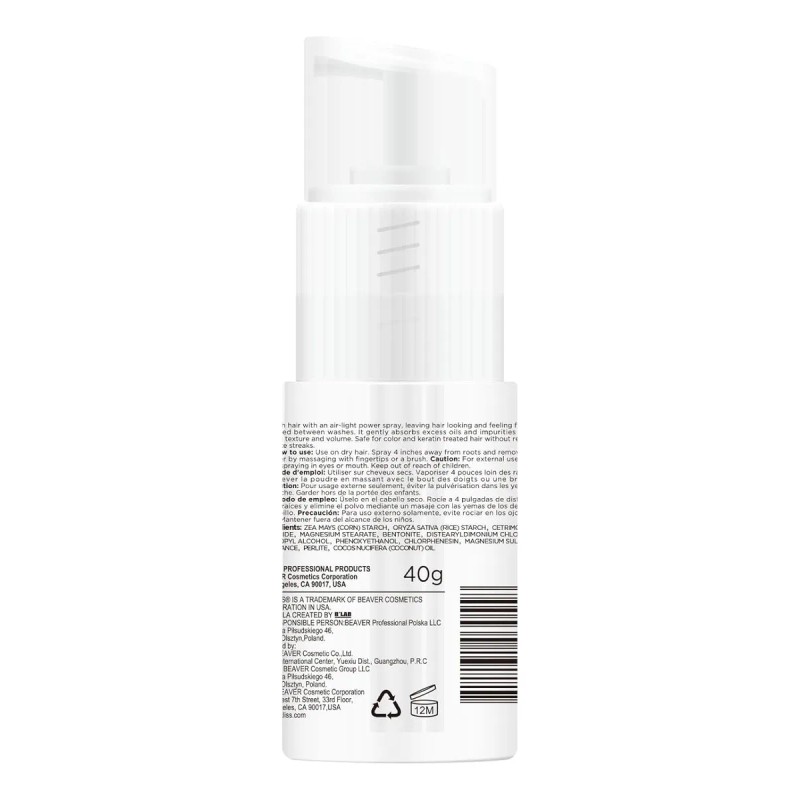 Champú Seco En Polvo Con Ingredientes Naturales Para Mujer.
