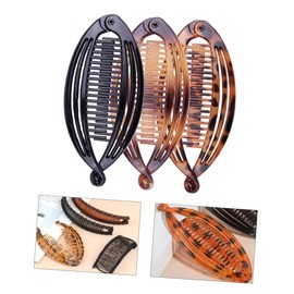 Beavorty 9pcs Snap Hair Clips Interlocking Banana Clips Clincher Comb for Women Girls Wedding Party