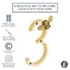 Gold Brass bee House Number with Bee design | 5
