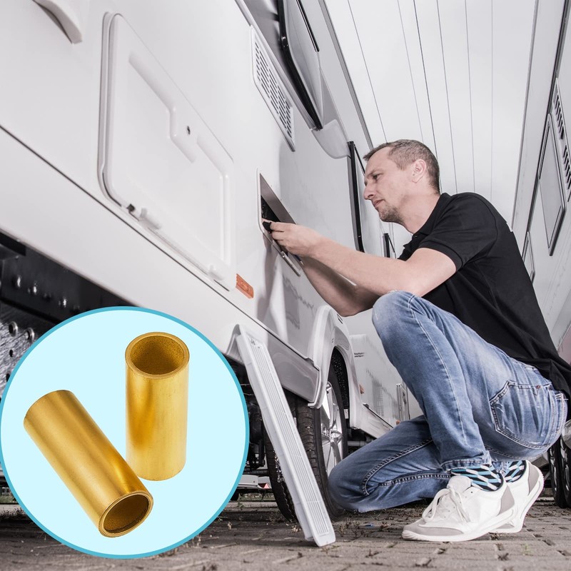 Dunzy 16 Pcs Trailer Leaf Spring Bushing Kit Brass Shackle