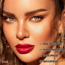 JUAAZIN 6Pcs Long Eyebrow Pencils Set - Brown Natural Look, for Eyebrows & Eyeliner, Waterproof & Sweat-Proof Wooden Hard-Core Brow Pencil with Sharpener, Long Lasting Makeup Kit for Beginners 103#