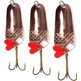 Zite Fishing Spoon Blinker Set Spin Fishing - 3 Fishing Lures Pike Zander Perch Fishing - Copper Artificial Bait 16-34g