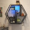 Saudism Floating Shelves with Lights, Led Shelves for Wall, Gaming