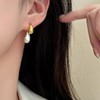 Two Tone Earrings for Women Teardrop Earrings Gold Silver Drop