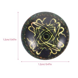 FOMIYES Glass Marbles Glass Marbles Cabochons Round Mosaic Tiles 100pcs Mixed 12mm Mosaic Printed Glass Dome Cabochons Half Round Mosaic Tiles for DIY Crafts Jewelry Making Glass Gems Clear Coasters