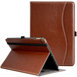 ZtotopCases for iPad 6th/5th Generation 9.7 Inch 2018/2017 iPad Air 2 & 1 Case, Premium PU Leather Business Folding Cover with Auto Wake/Sleep, Multiple Viewing Angles for iPad Air 2nd/1st Gen, Brown