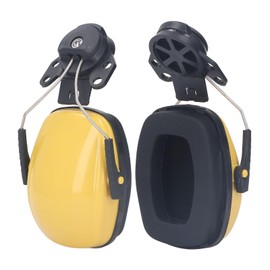 1 Pair Noise Cancelling Ear Muffs, Helmet Attachable Ear Muffs, Hearing Protection Blocking Sound Reduction Ear Protection for Construction Site with Adaptors