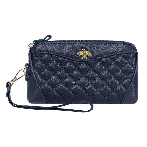 XEYOU Genuine Leather Wristlet Clutch Wallet Purses for Women Cell