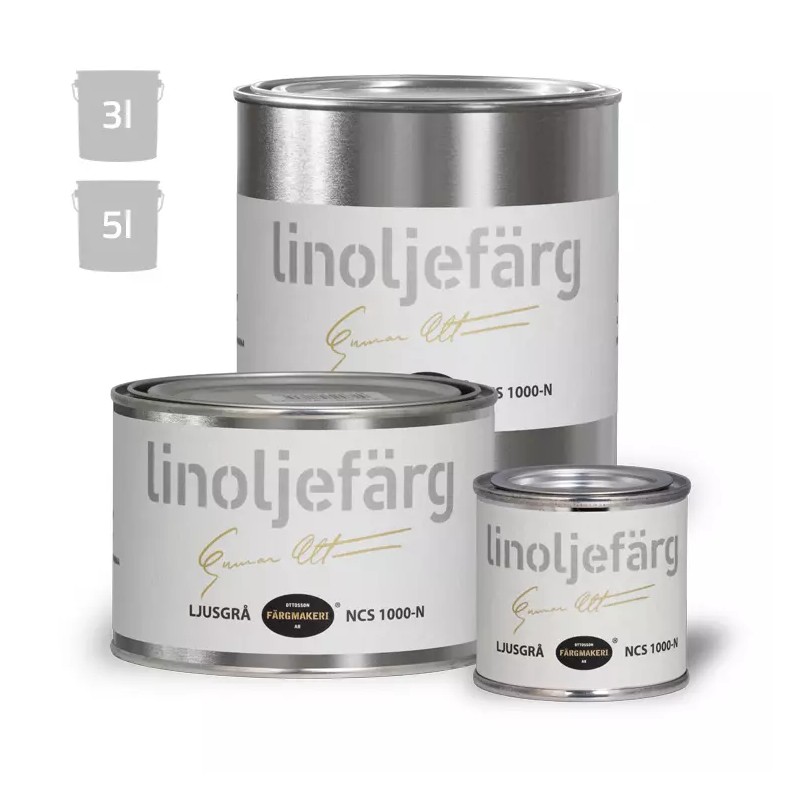 Ottosson Färgmakeri Linseed Oil Paint - Light Grey - 1