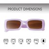 ADEWU Rectangular Sunglasses Women's 90s Retro Square Frame Large Trendy