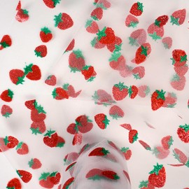 levylisa Strawberry Tulle Roll 6" x 10 Yards Silver Tulle Spool Fabric Tutu White Wedding