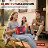 RIVVTA Accordion, 10 Keys Button Accordion 7 Key 3 Bass
