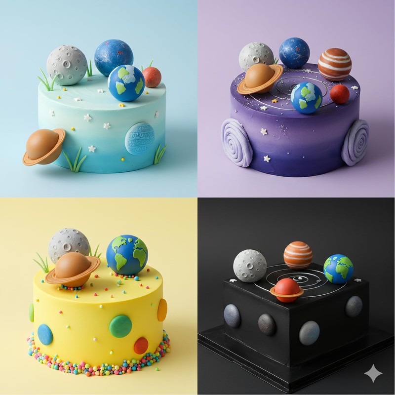 Space Planet Silicone Molds Planet Meteorite Fondant Mold