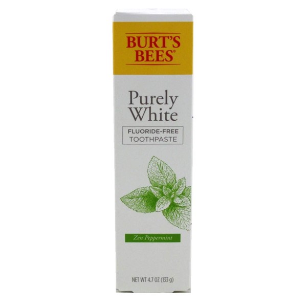 Burts Bees Toothpaste Purely White 4.7 Ounce Zen Peppermint (Pack of 6)