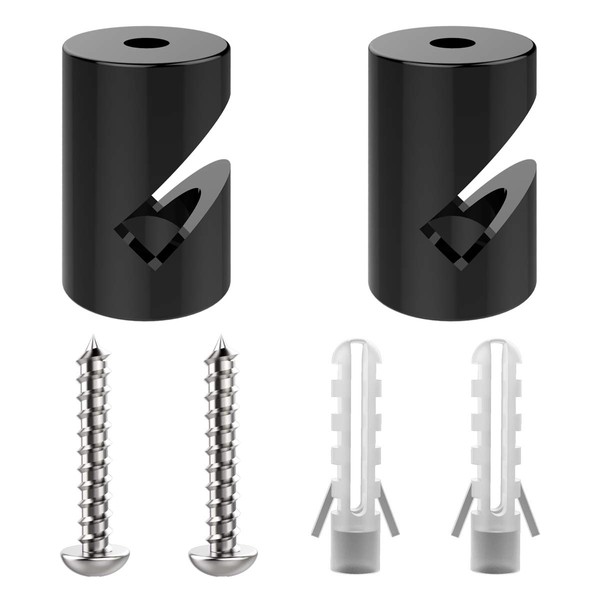 ZOHAR Pack of 2 Wall and Ceiling Pins Black for