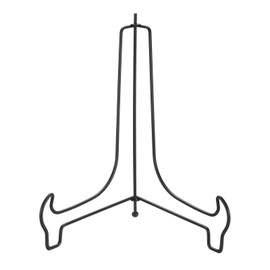 uxcell 10 Inch Plate Stand for Display, Iron Decorative Plate Holders Folding Display Stand Easel for Book Platter Photo Picture Frame Tabletop Art, Black