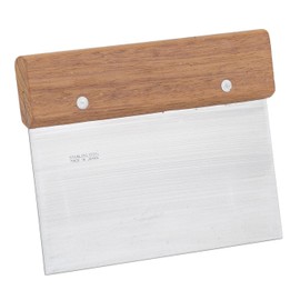 Mrs. Anderson's Baking Pastry Dough Scraper, 6", Stainless Steel with Wood Handle