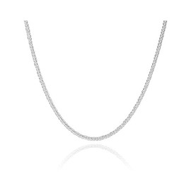2mm solid sterling silver 925 Italian SPIGA wheat chain necklace chocker bracelet anklet with lobster claw clasp - inch 36"/90cm