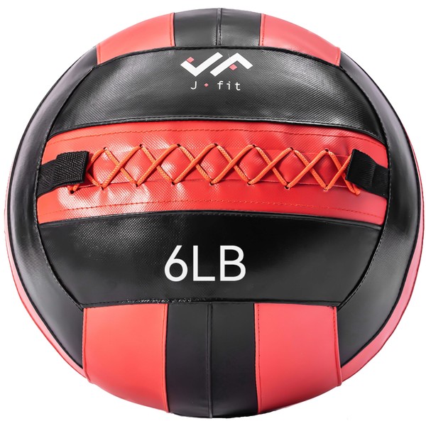 JFIT Wall Ball, Red/Black, 6 LB