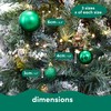 THE TWIDDLERS – 50-Pack Green Christmas Baubles - Various Sizes
