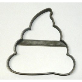 AJT POO SWIRL POOP PILE EMOJI CARTOON MESSAGE OUTLINE COOKIE CUTTER USA PR3856
