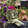 Floryden Resting Angel Religious Outdoor Garden Statue, Sleepy Angel Statue